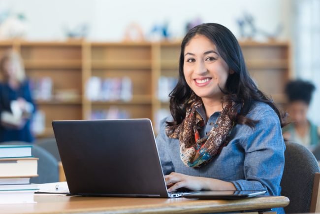 Educator looking at camera