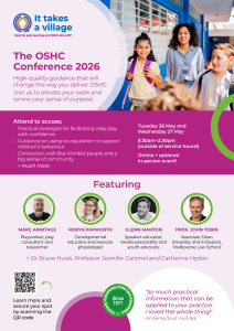 Flyer promoting The OSHH Conference 2026, Includes head shots of speakers